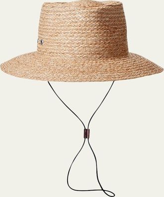 inverni Mens Raffia Straw Drawcord Bucket Hat
