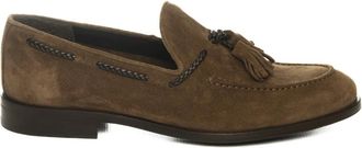 Jerold Wilton Mocassins met kwastjes en gevlochten detail - Heren - Loafers - Bruin - 42 EU - Leer - Schoenen