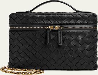 Bottega Veneta Small Soft Vanity Intrecciato Leather Crossbody Bag