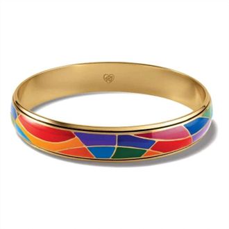 Brighton Womens Colormix Jewel Bangle In Gold Multi