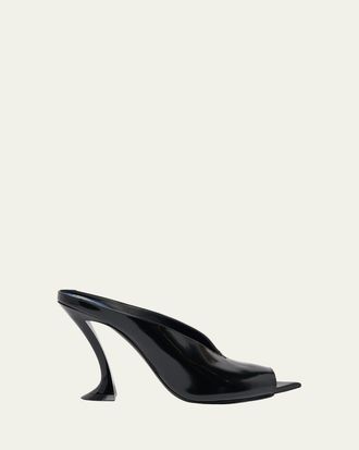 Lanvin 100mm Leather Pointed-Toe Mules