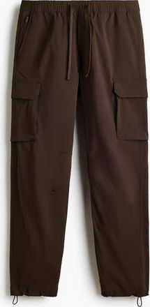 H&M Regular Fit Cargo Trousers in Dark Khaki Green at Nordstrom, Size Xx-Large