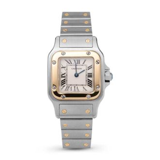 Cartier Pre-owned Cartier Santos De Cartier Galbee Quartz White Dial Ladies Watch 1567
