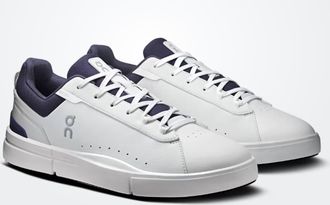 On Running Mens Roger Advantage Shoes In White/midnight