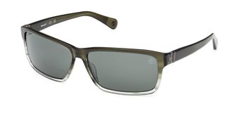 Timberland TB00053 Polarized 98R Mens Sunglasses Green Size 67