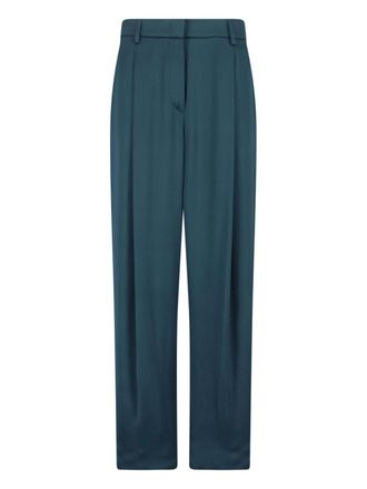 Giorgio Armani Silk Tailored Trousers - Green