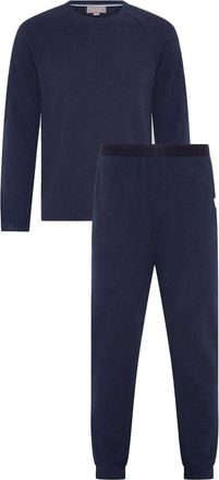 Ted Baker Pyjamaset voor heren met opdruk, ronde hals, normale pasvorm en lange pijpen (Marine)