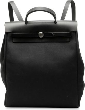 Hermès Zaino Herbag GM in tela Toile 2003 - Nero