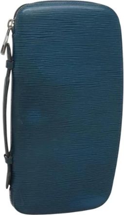 Louis Vuitton Pre-owned Leather clutches - Dames - Vintage Accessoires - Blauw - ONE Size - Leer - Vintage