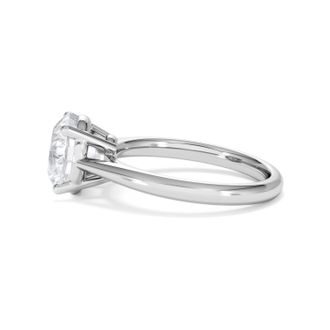 The Diamond Store Elysia 3.00ct Lab Diamond Round Cut Engagement Ring in 18K White Gold G/VS1