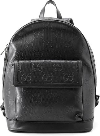 Gucci Black Embossed Leather Backpack (Pre-Owned)