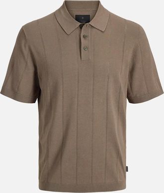 Jack & Jones Mens Jack & Jones JPRBLA William Structure Knit Polo Morel - Brown - Size: 36