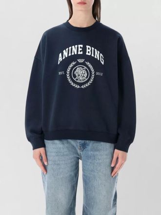Anine Bing miles collegiate crewneck sweatshirt top