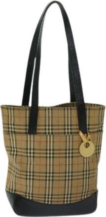 Burberry Pre-owned Tote Bags, female, Beige, Size: ONE SIZE Pre-owned Nova check shoulder bag