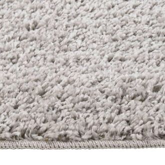 Berkfield Home Shaggy Rug Light Grey 200x290 cm Anti Slip | Size: 100 cm diameter