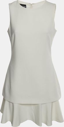 Moschino Boutique Moschino White Crepe Sleeveless Mini Dress