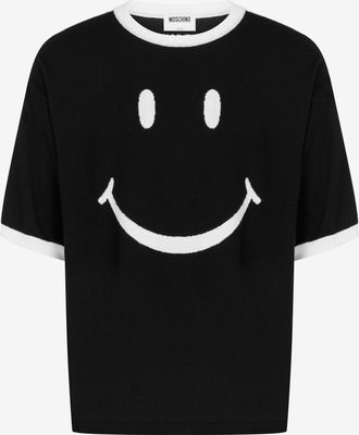 Moschino Smiley extra-fine merino wool sweater - Black
