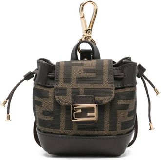 Fendi Nano rugzak bedel met patroon - Bruin