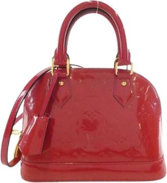 Louis Vuitton Pre-owned Handbags, female, Red, Size: ONE SIZE Pre-owned Alma BB Vernis Bag
