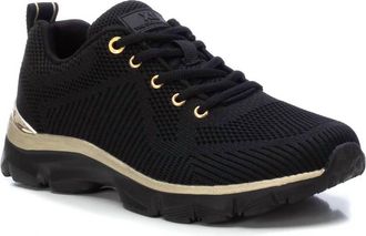 Xti Womens 14151301 Lace-Up Sneaker In Black