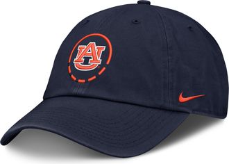 Nike Auburn Natural Club Nike Mens College Adjustable Hat in Blue | NC0141SAUN-YW8