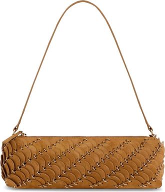 Paco Rabanne Schoudertas met schijfversiering - Dames - Tassen - Bruin - Maat: ONE Size Leer