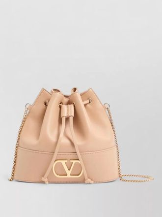Valentino Garavani vlogo signature leather bucket chain bag