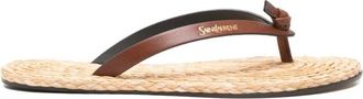 Saint Laurent Chanclas de Piscina - Shoes - Mujer - Marr&oacute;n - 38 EU