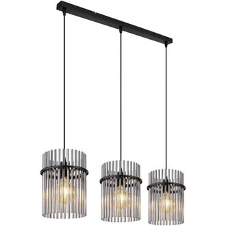 Globo Lighting Lampada a sospensione - Gorley - nero - vetro vetro fum&eacute; - Globo
