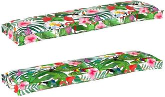 vidaXL Pallet Cushion Set Floral 2 pcs Tropical jungle 150 x 40 x 8 cm Vidaxl