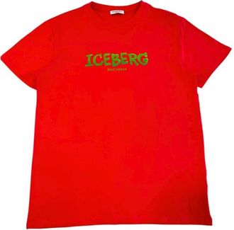 Iceberg Cotton T-Shirt - Heren - T-shirts - Rood - S - Katoen - Tops