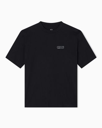 A|X Armani Exchange Mens Short Sleeve Regular Fit Back Logo T-Shirt Black M, Black, M