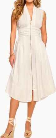 Ramy Brook Meg Sleeveless Midi Dress In White