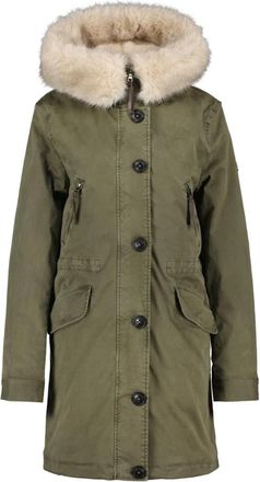 BLONDE No.8 Aspen 316 Parka - Dames - Parka Jassen - Groen - XL - Katoen - Jassen