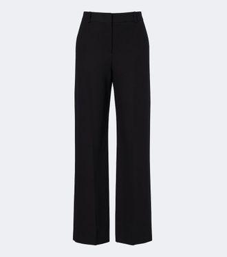 Fendi Pantaloni a gamba larga in seta e cotone