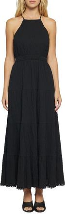 Lost + Wander Bella Luna Crushed Tiered Maxi Dress in Black at Nordstrom, Size X-Small