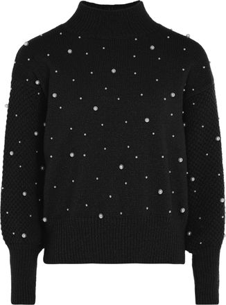 Faina trui met parels Dames zwart
