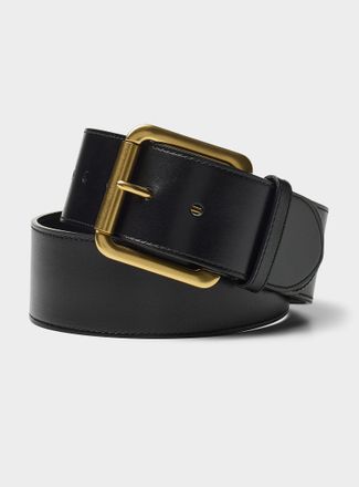 Lauren Ralph Lauren Womens Square XL buckle wide leather belt