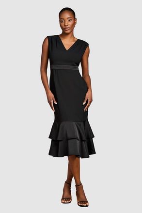 Coast Crepe Peplum Dress in Black at Nordstrom, Size 10