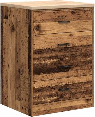 vidaXL Vidaxl - Garage Storage Cabinet Old Wood 60x51x85 cm Solid Wood Pine