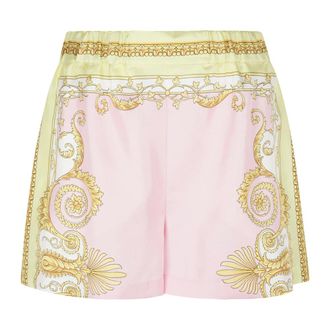 Versace Short Shorts, female, Multicolor, Size: S Barocco-print Shorts