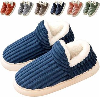 Generic Hadanceo Sunshine Cloud Slippers, Hadanceo Thickened Plush Slipper, Warm Soft Non-Slip Winter House Shoes (Blue,46-47)
