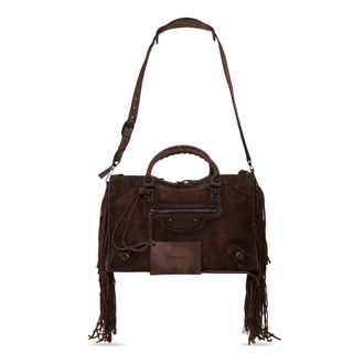 Balenciaga Le City Medium Handbag - Dames - Tassen - Bruin - Maat: ONE Size Katoen
