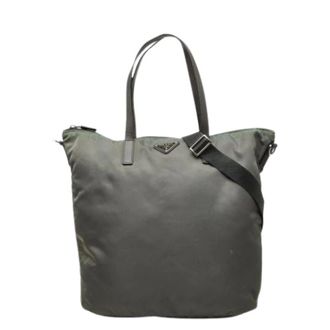 Prada Pre-owned Tote Bags, female, Gray, Size: ONE SIZE Pre-owned Vintage Tote Bag