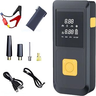 OEM Bomba Infladora De Neum&aacute;ticos Para Coche Con Arrancador De Bater&iacute;a Y Cargador Usb, 15000 Mah (negra)