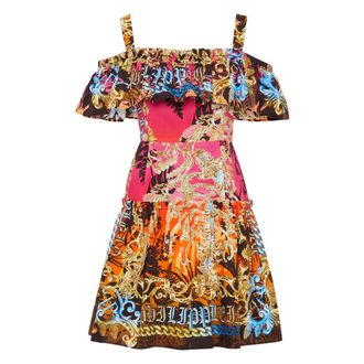 Philipp Plein Dames, Jurken, Veelkleurig, Maat: XS Katoen