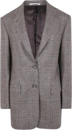 Tagliatore Blazer a Cuadros de un Solo Bot&oacute;n - Jackets - Mujer - Marr&oacute;n - S