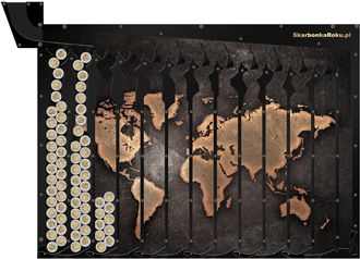 OEM Hucha De Pared Con Mapa Del Mundo Regalo Para Un Viajero