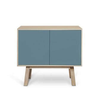 Mon Petit Meuble Fran&ccedil;ais Aparador alto de 2 puertas l.100 cm, fresno