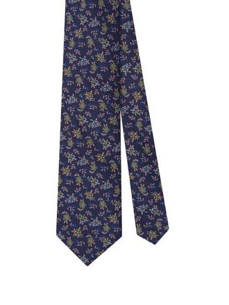 Robert Talbott Robert Flowers Ribbed Silk Best of Class Necktie in Navy at Nordstrom